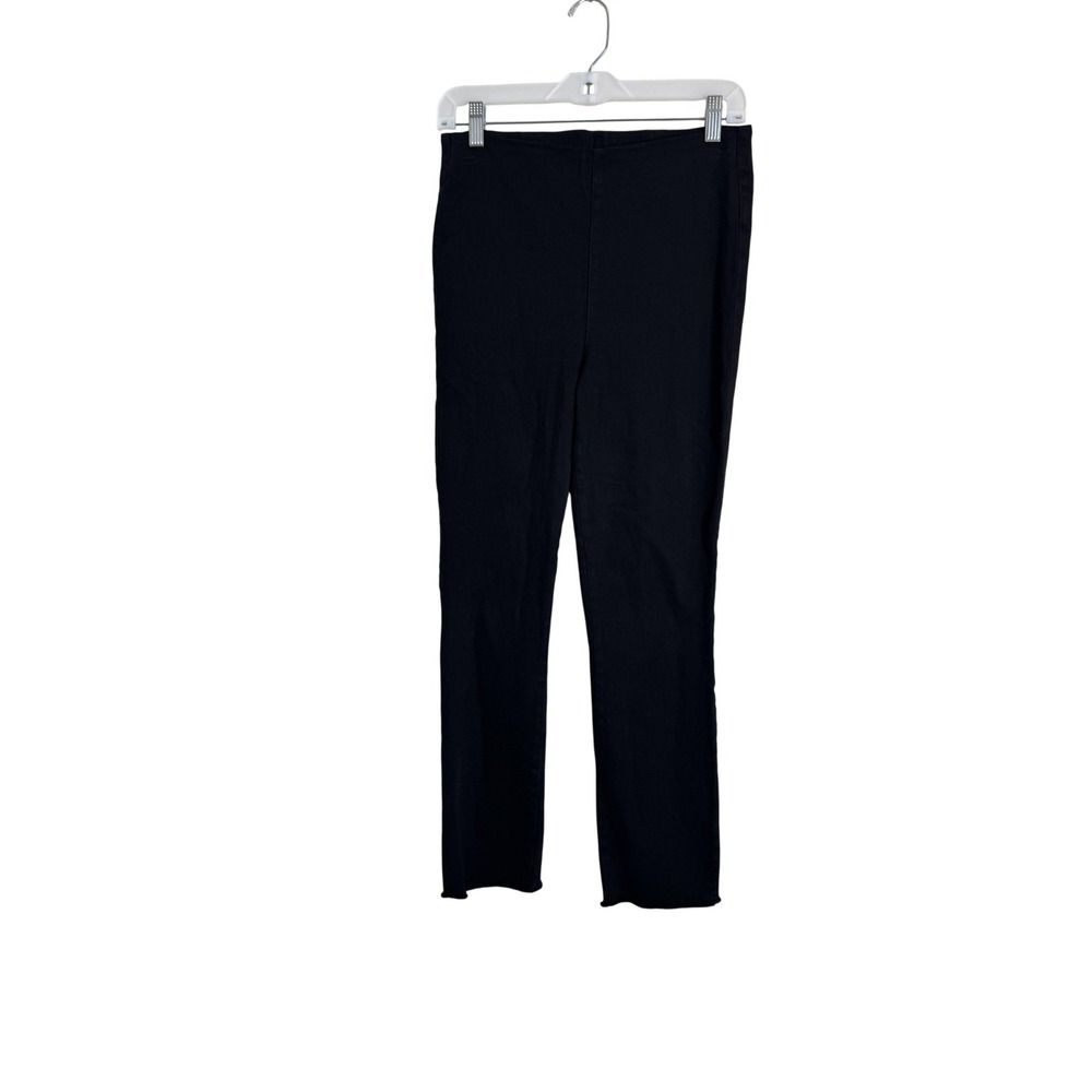 Frank & Eileen Jeans Womens 28 Black High Rise Slim Straight Raw Hem Illusion 01